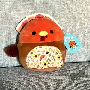NWT Squishmallows Ulana 8 inch plush turkey w/ floral belly (Squishdate 11/2024)